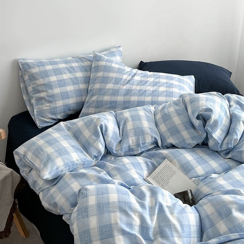 Butter Yellow Striped Duvet Cover Set