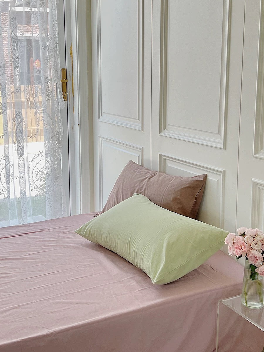 Solid Color Cotton Bed Sheet