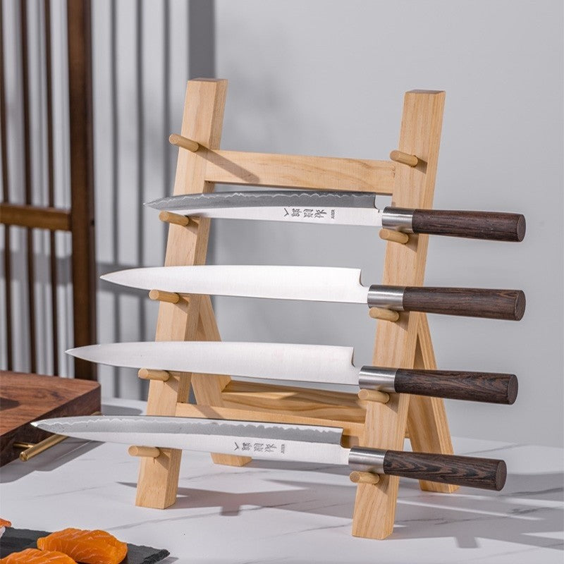 Wooden Knife Holder - Hand Polished Japanese Style