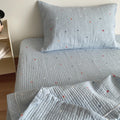 Star Print Cotton Quilt – Lightweight & Breathable Bedding Blue