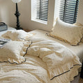 Cotton Quilted Comforter Set – Ruffled All-Season Bedding