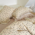 Hyacinth Floral Duvet Cover Set – Ruffled Cotton Gauze