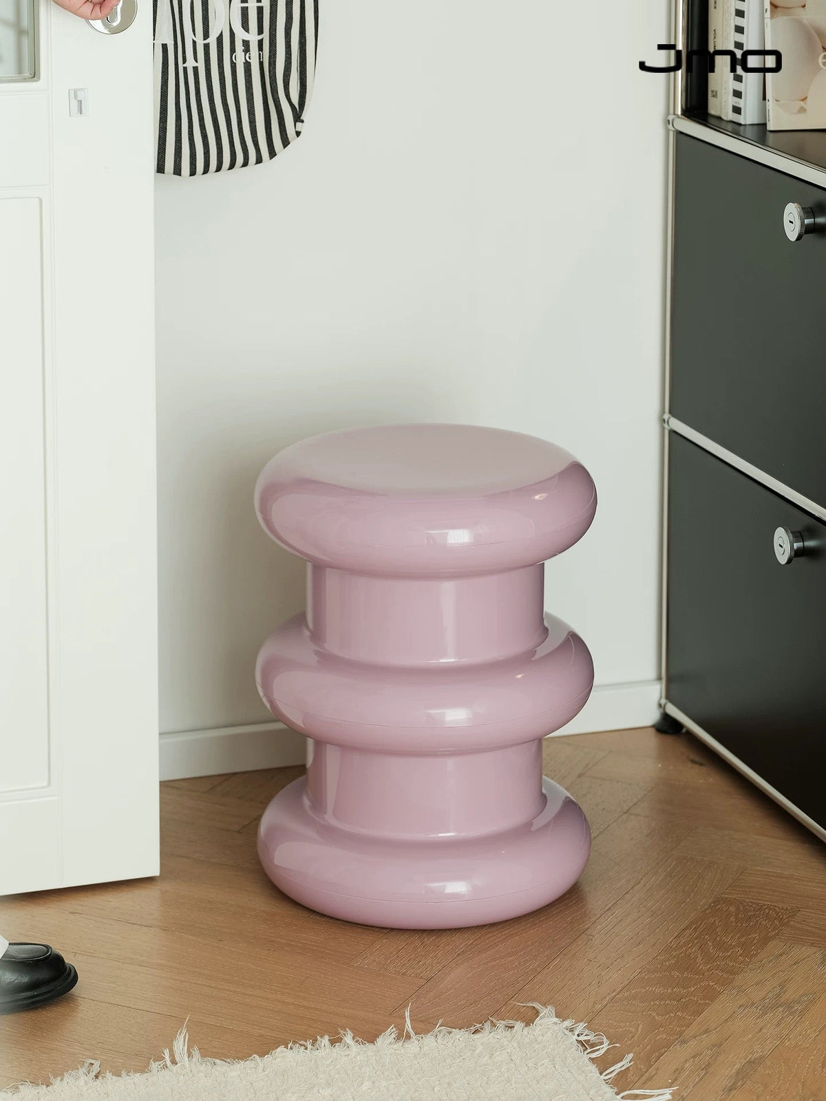 Stacked Ring Pedestal Side Table