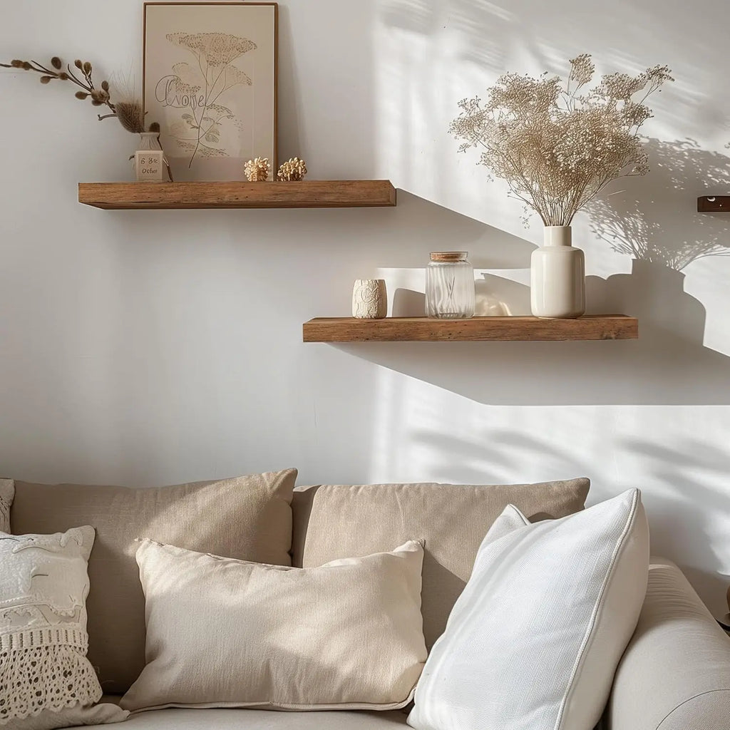 Rustic Floating Wall Shelf
