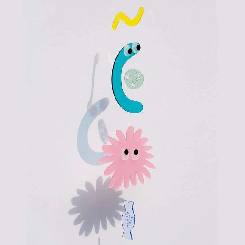Geometric Wind Chime Mobile Small Eyes