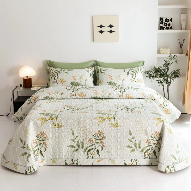 Floral Quilted Bedspread