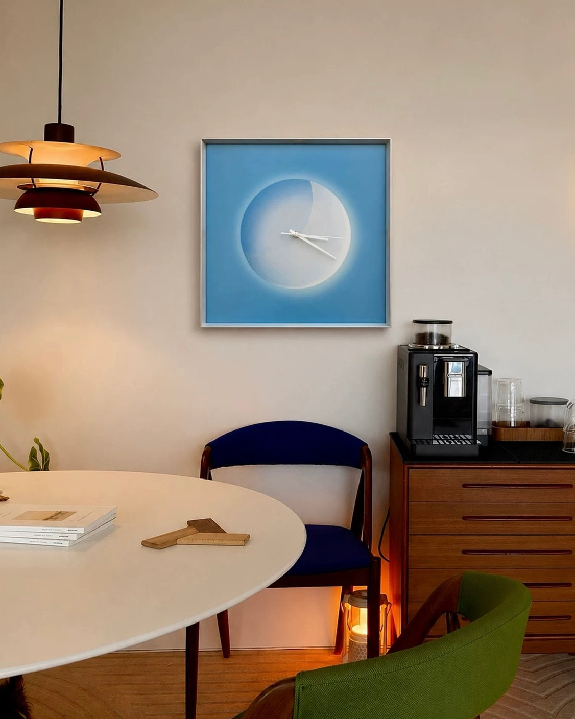 Blue Moon Wall Clock