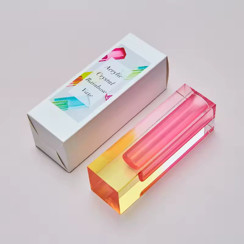 Modern Rainbow Acrylic Bud Vase