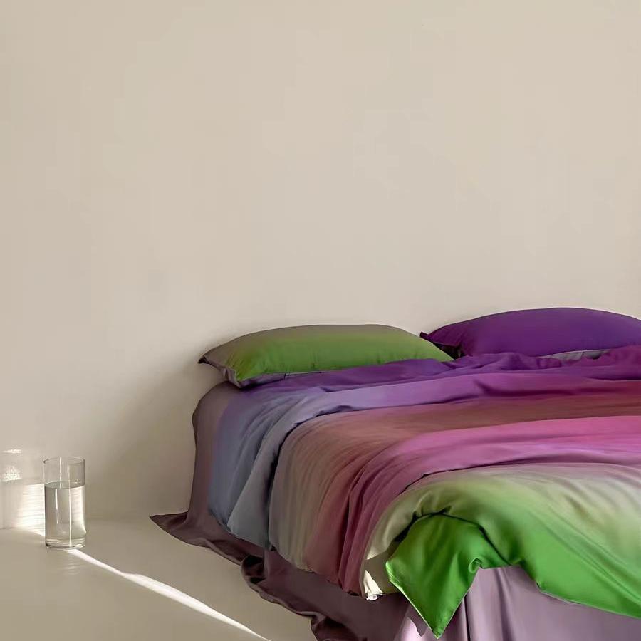 Luxury Ombre Aurora Bedding Set - Purple