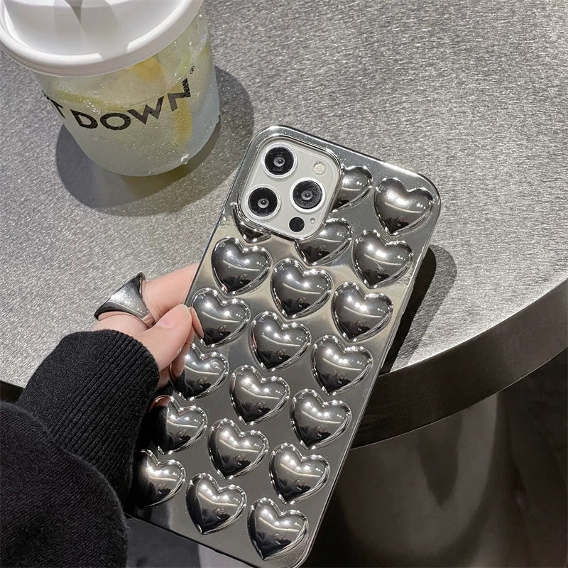 Silver Heart iPhone Case
