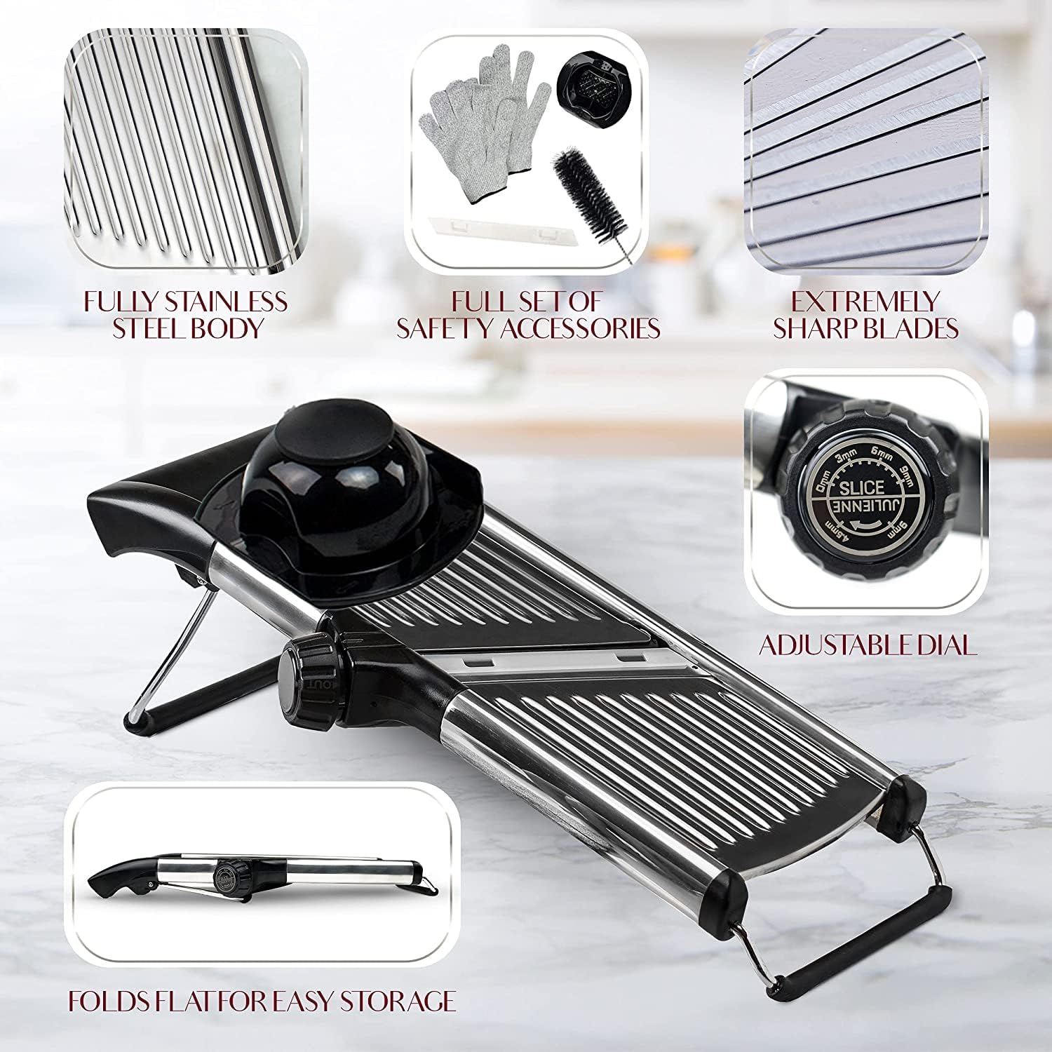 Stainless Steel Mandoline Vegetable Slicer