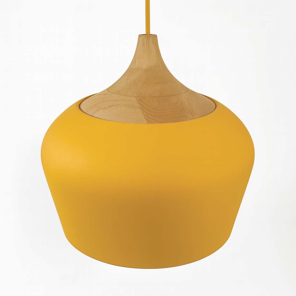 Soft Pastel Palette Pendant Lights in Metal & Wood - Final Sale