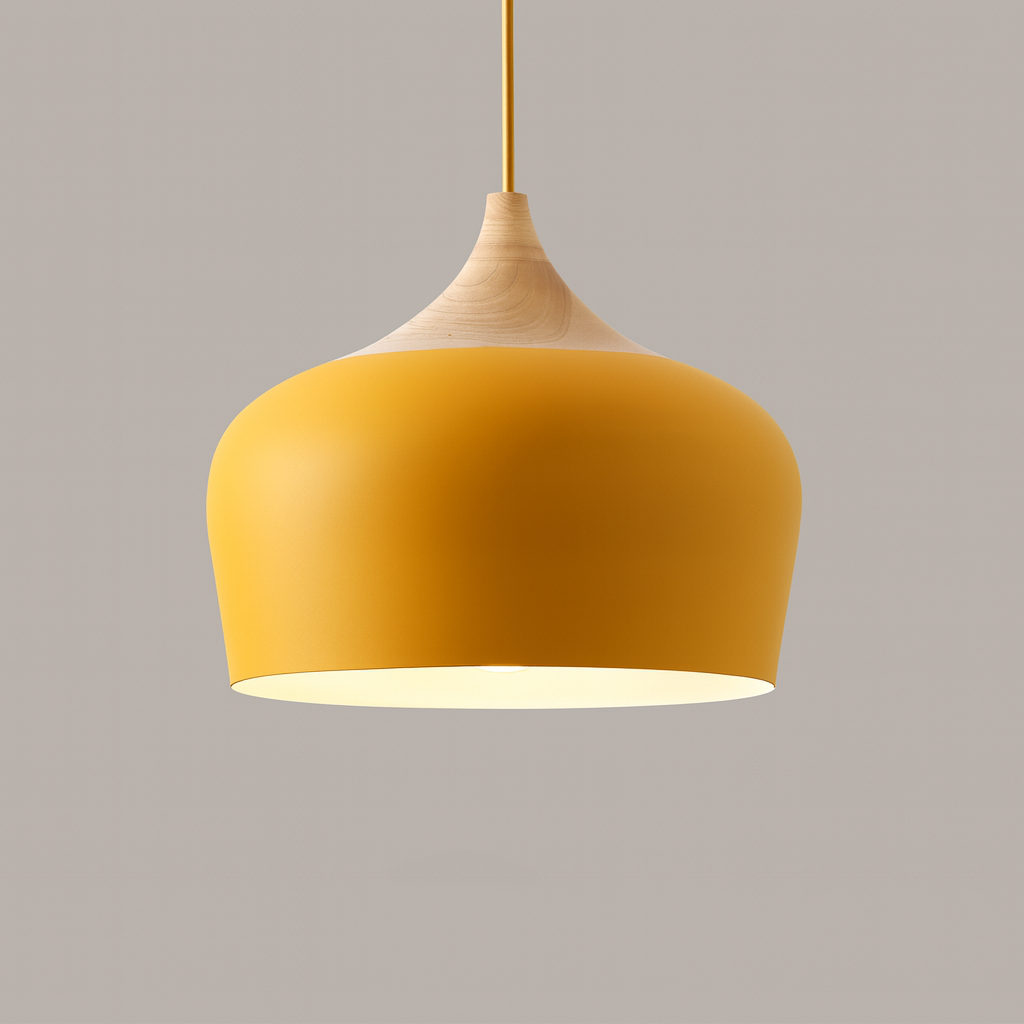 Soft Pastel Palette Pendant Lights in Metal & Wood - Final Sale