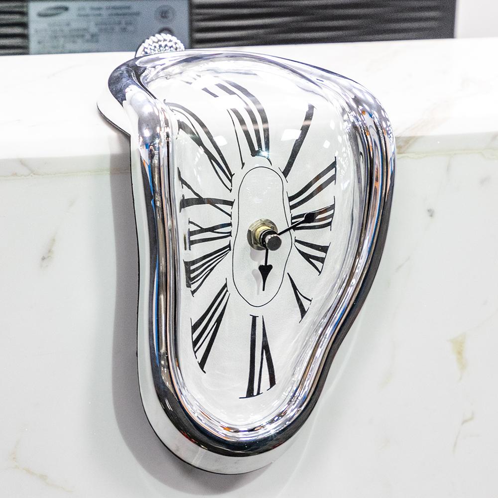 Salvador Dali Melting Clock Silver