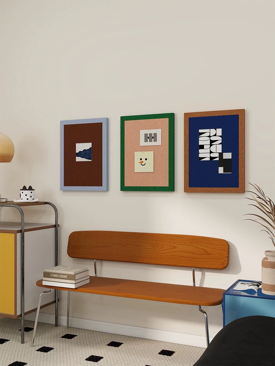 Two-Tone Felt Push Pin Board