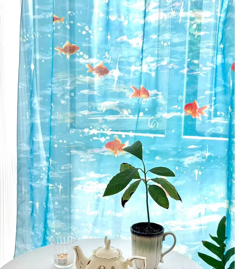 Goldfish Ocean Sheer Curtain