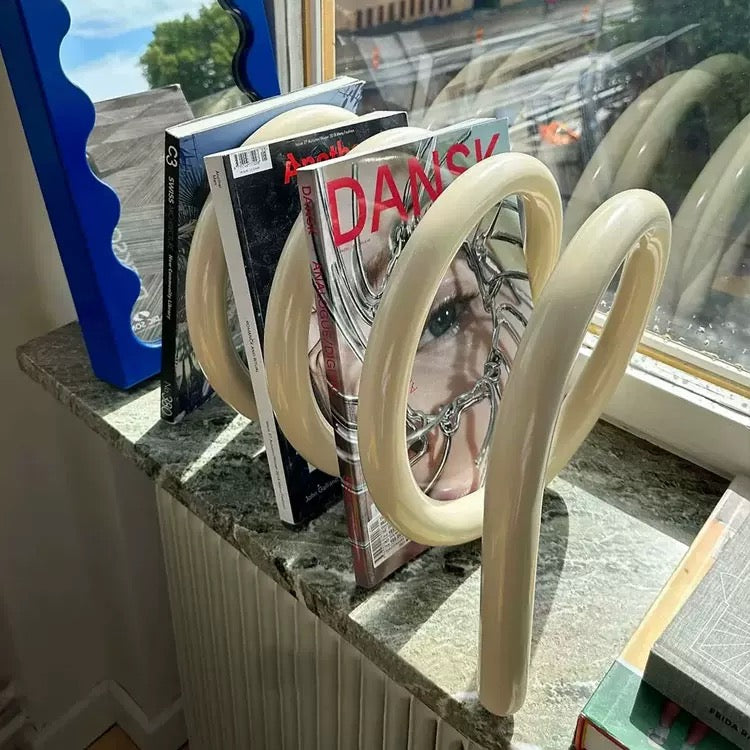 Modern Spring Metal Book Rack