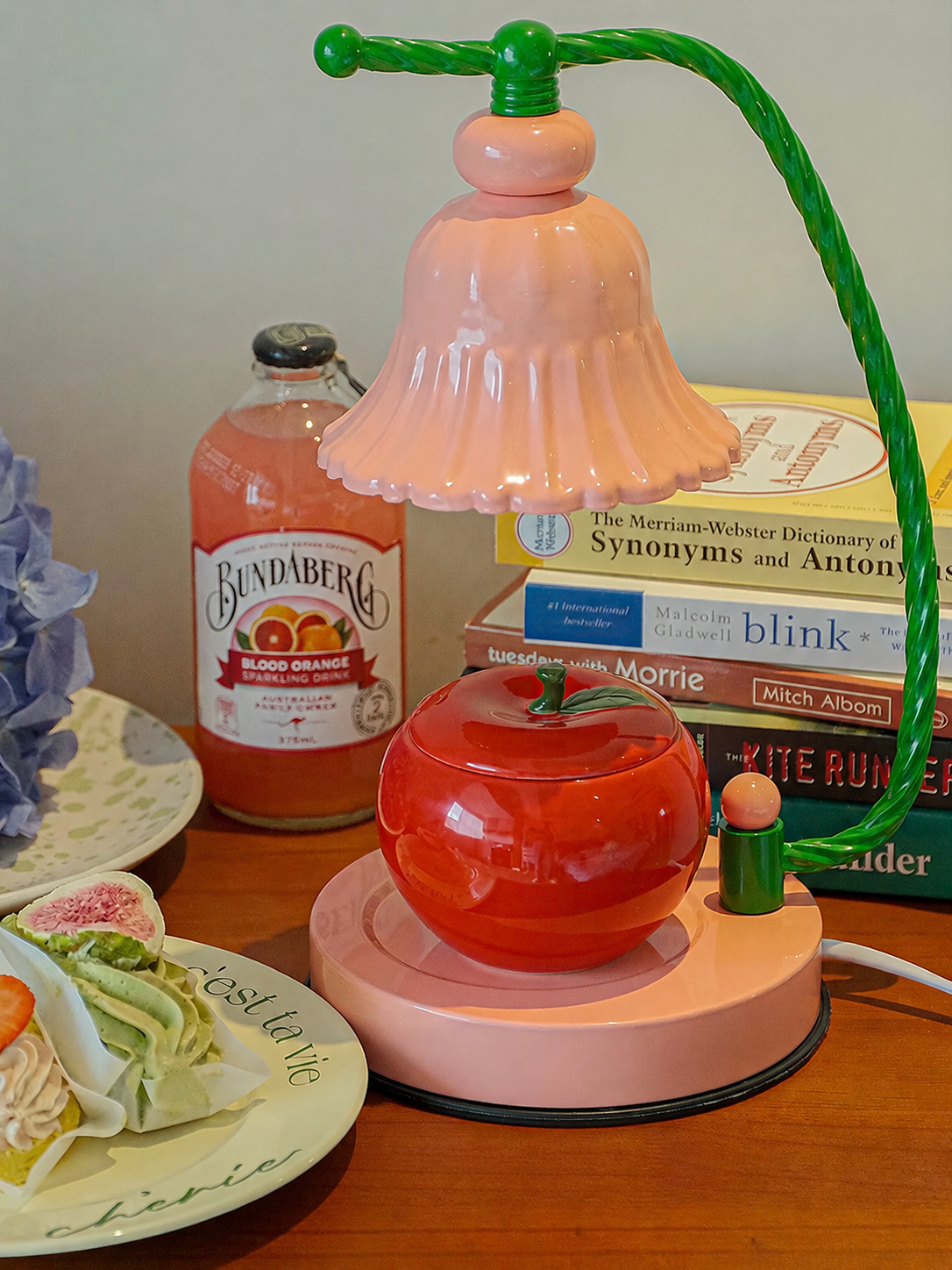 Pink Flower Candle Warmer Lamp