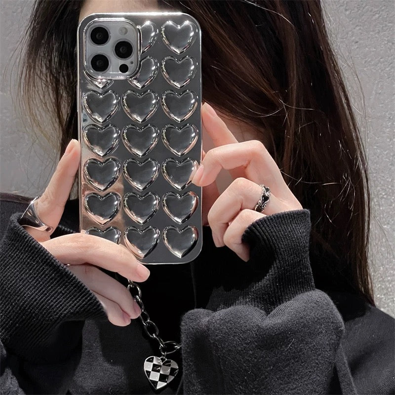 Silver Heart iPhone Case