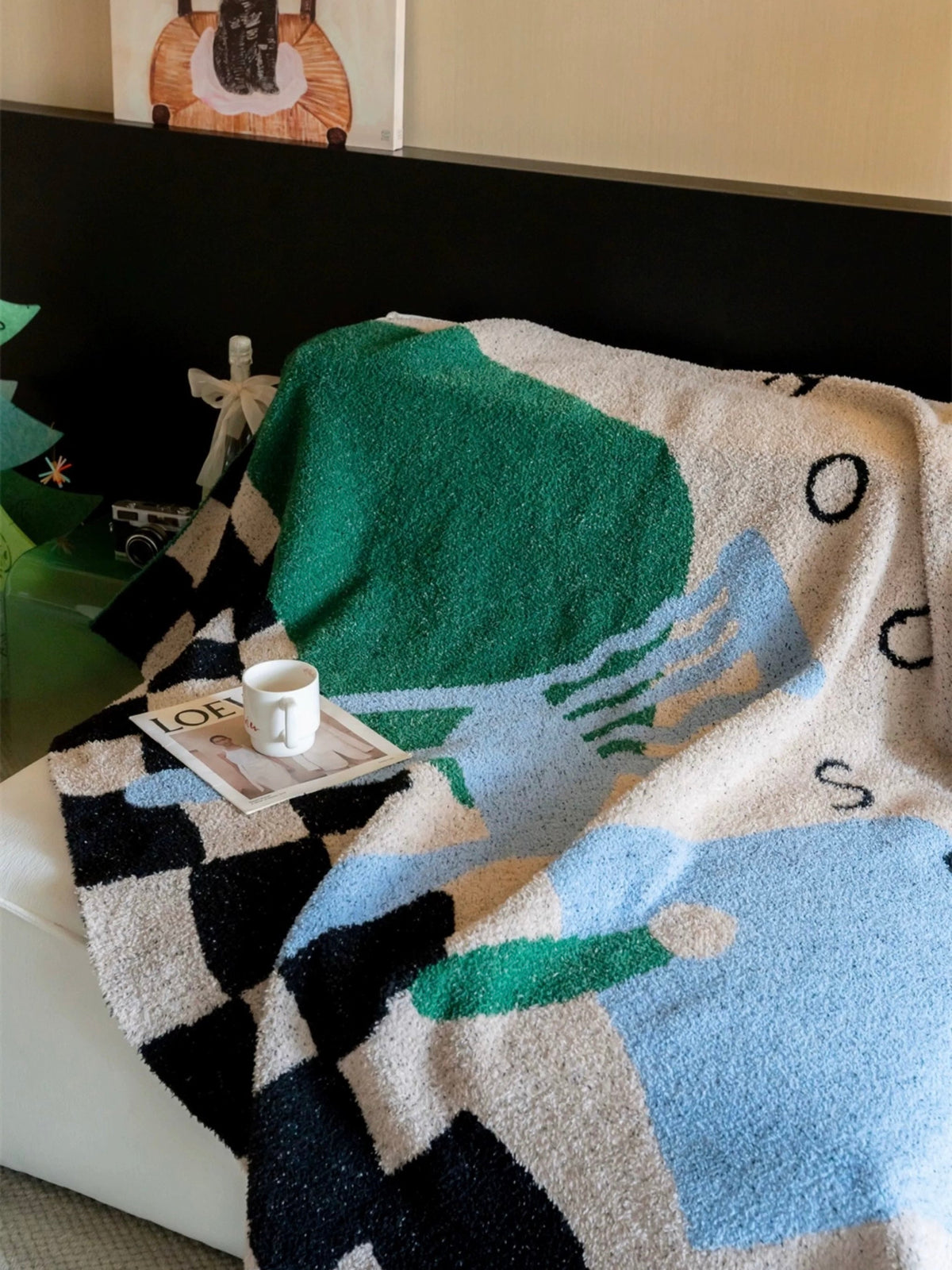 Abstract Chair Throw Blanket