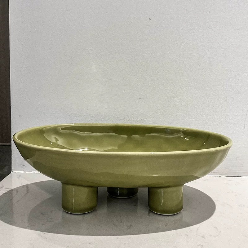 Handmade Ceramic Fruit Plate Green