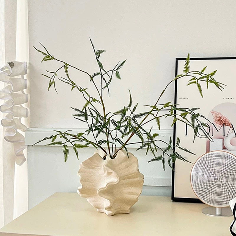 Minimalist Coral Ceramic Vase