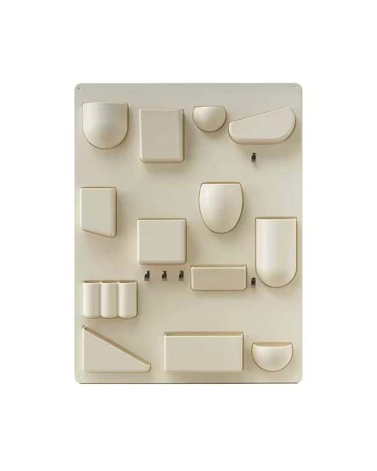 Modular Bauhaus Wall Organizer Ivory White