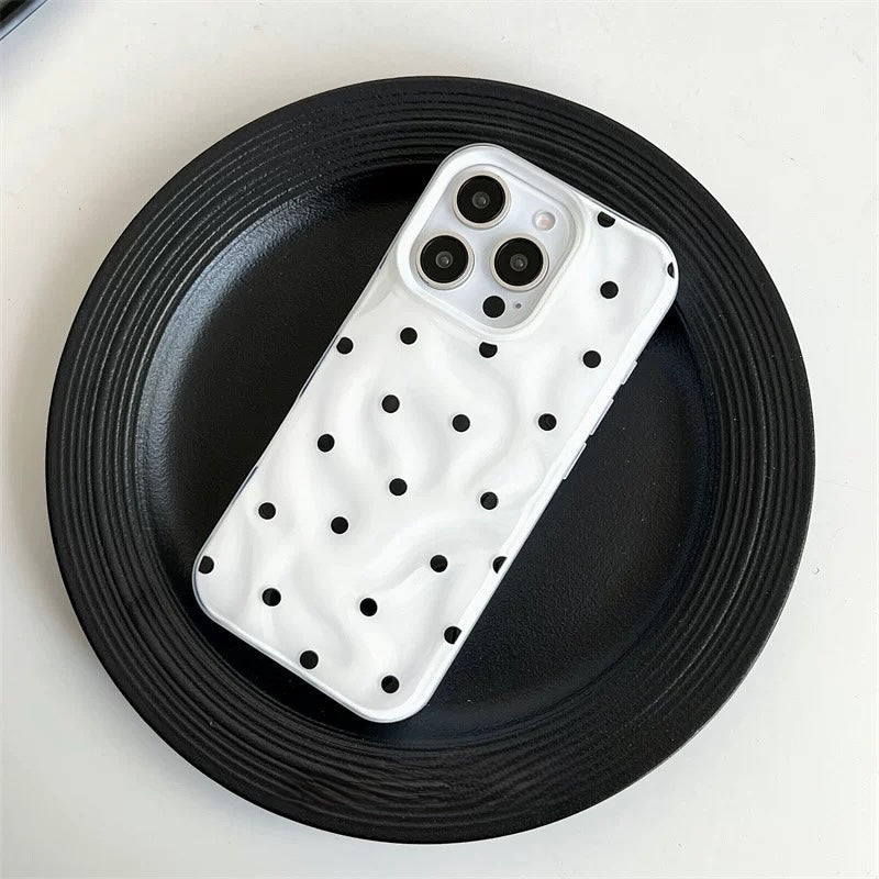 Glossy Polka Dot iPhone Case White