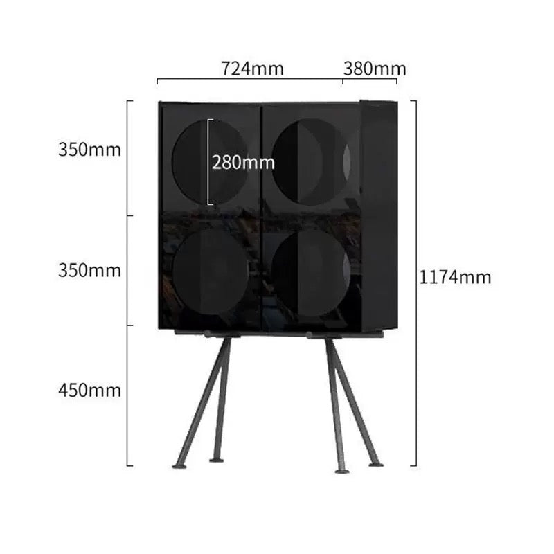Modern Acrylic Display Cabinet Black