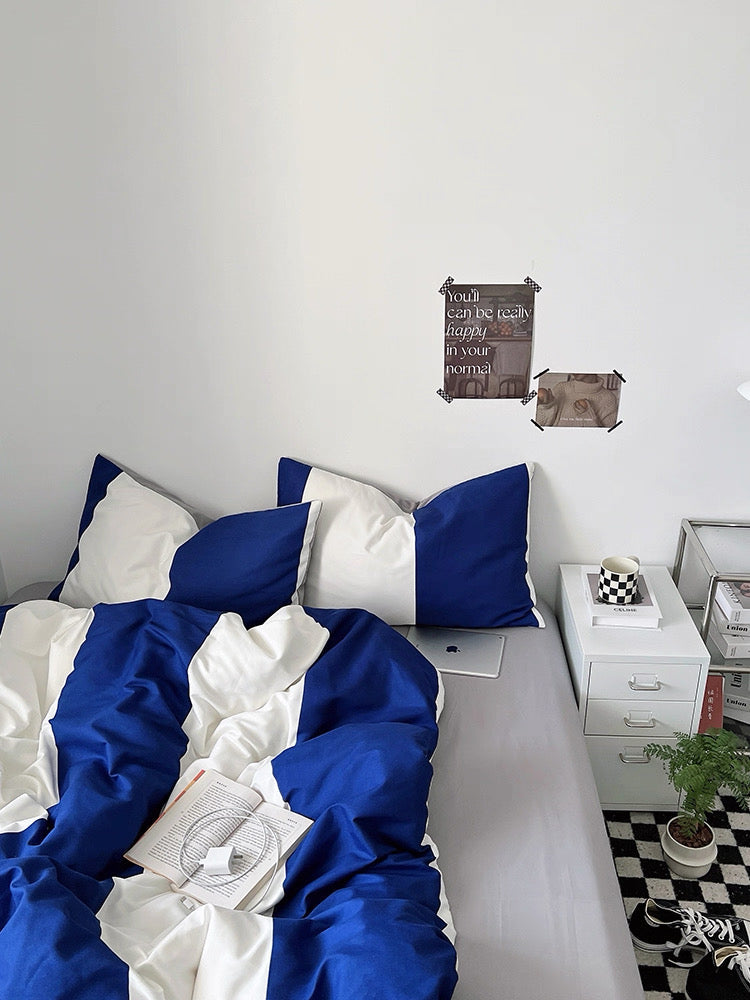 Minimalist Navy Duvet Cover Set