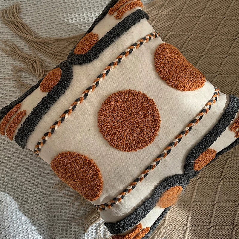 Boho Cozy Pillow Cover D