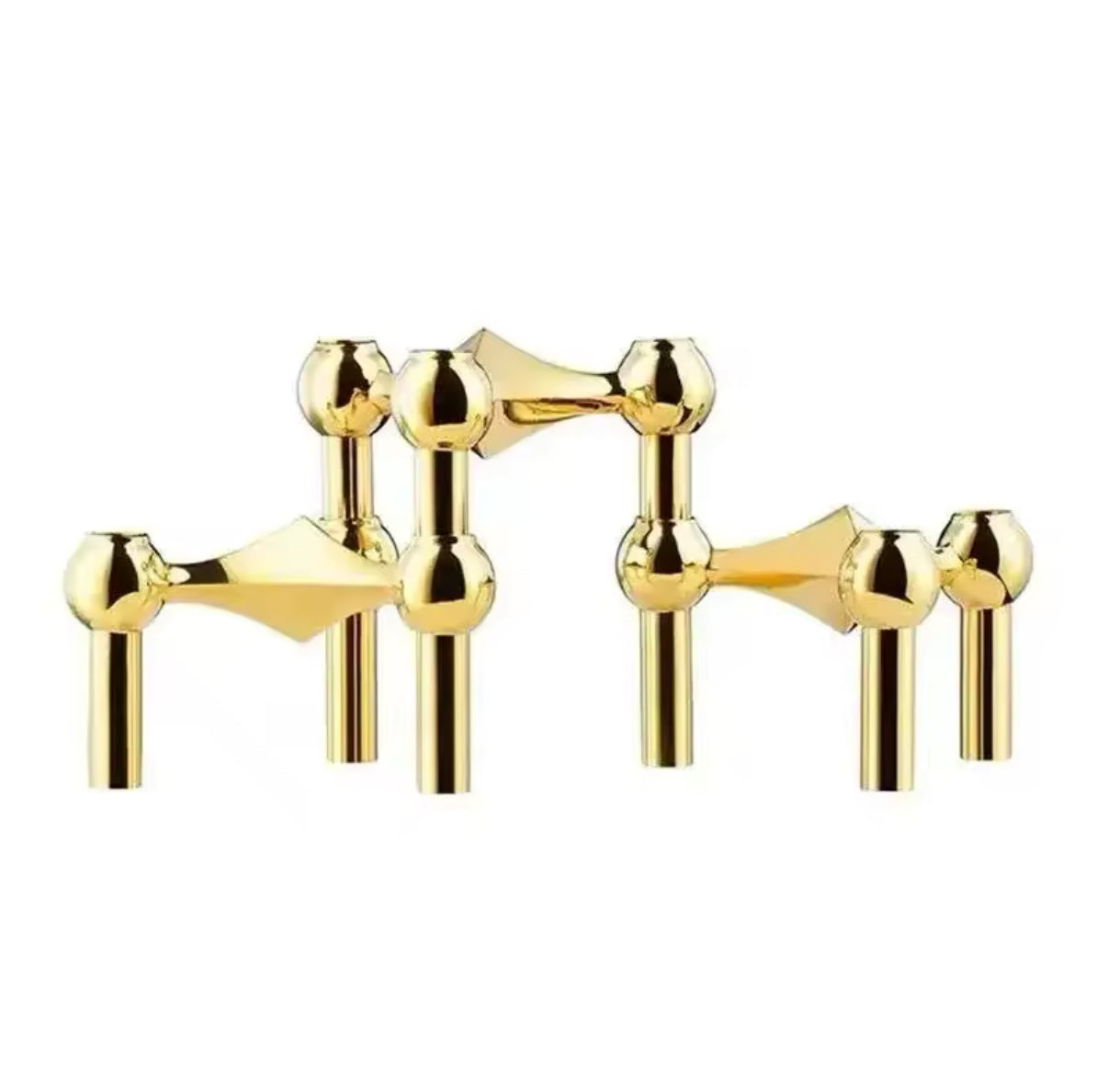 Nordic Molecular Candle Holder 3 pcs Gold