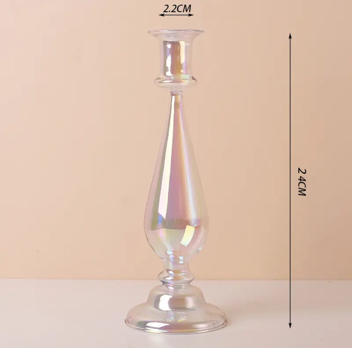 Taper Glass Candlestick Holder 6