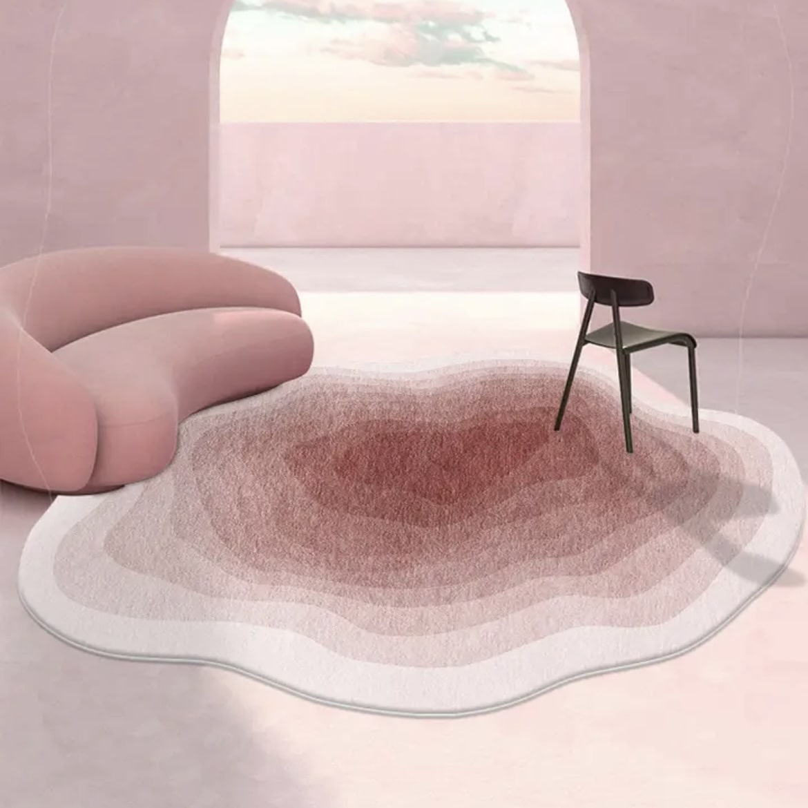 Light Luxury Carpet Dark Pink
