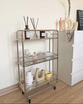 Chrome Rolling Bar Cart