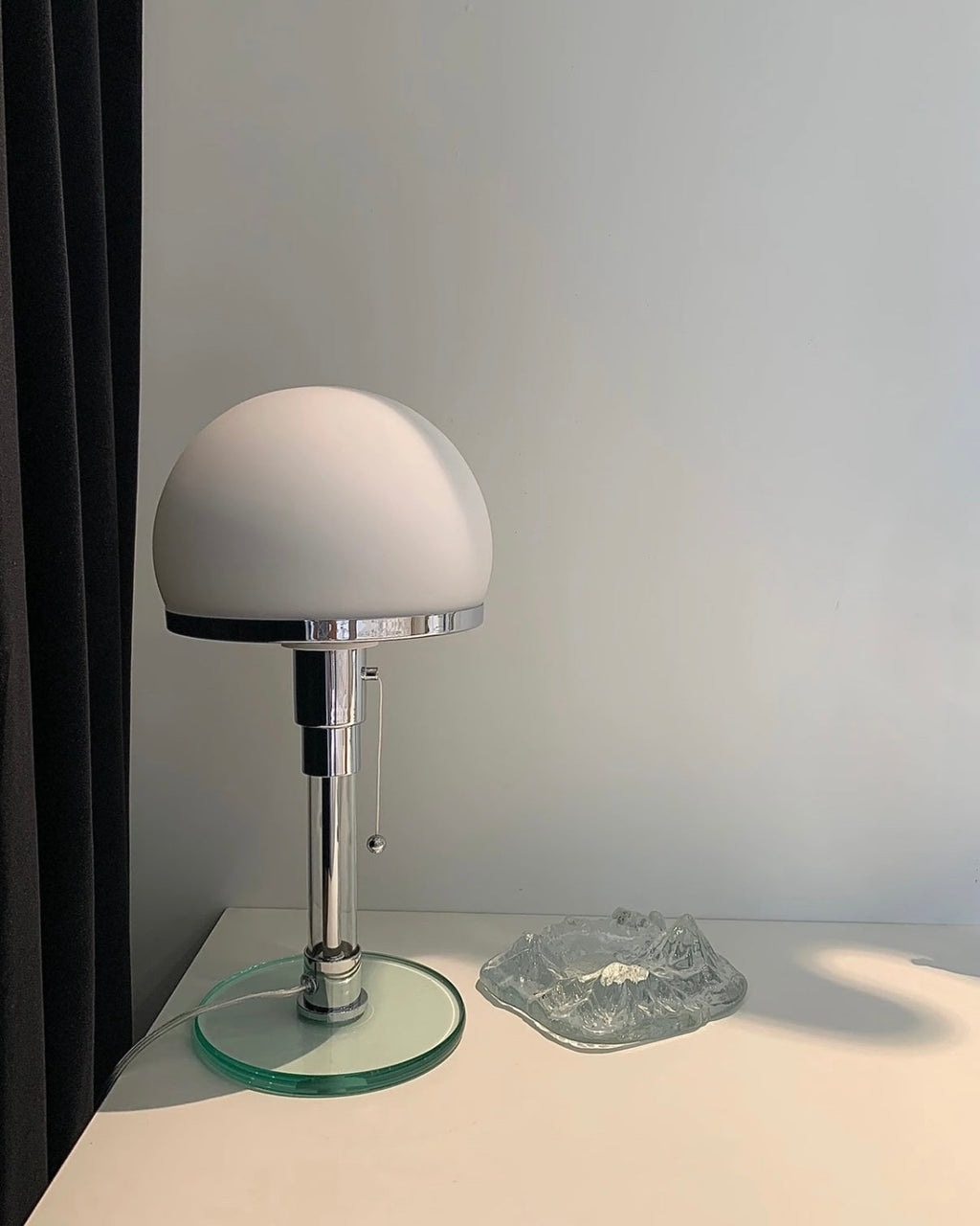 Bauhaus Chrome Mushroom Table Lamp