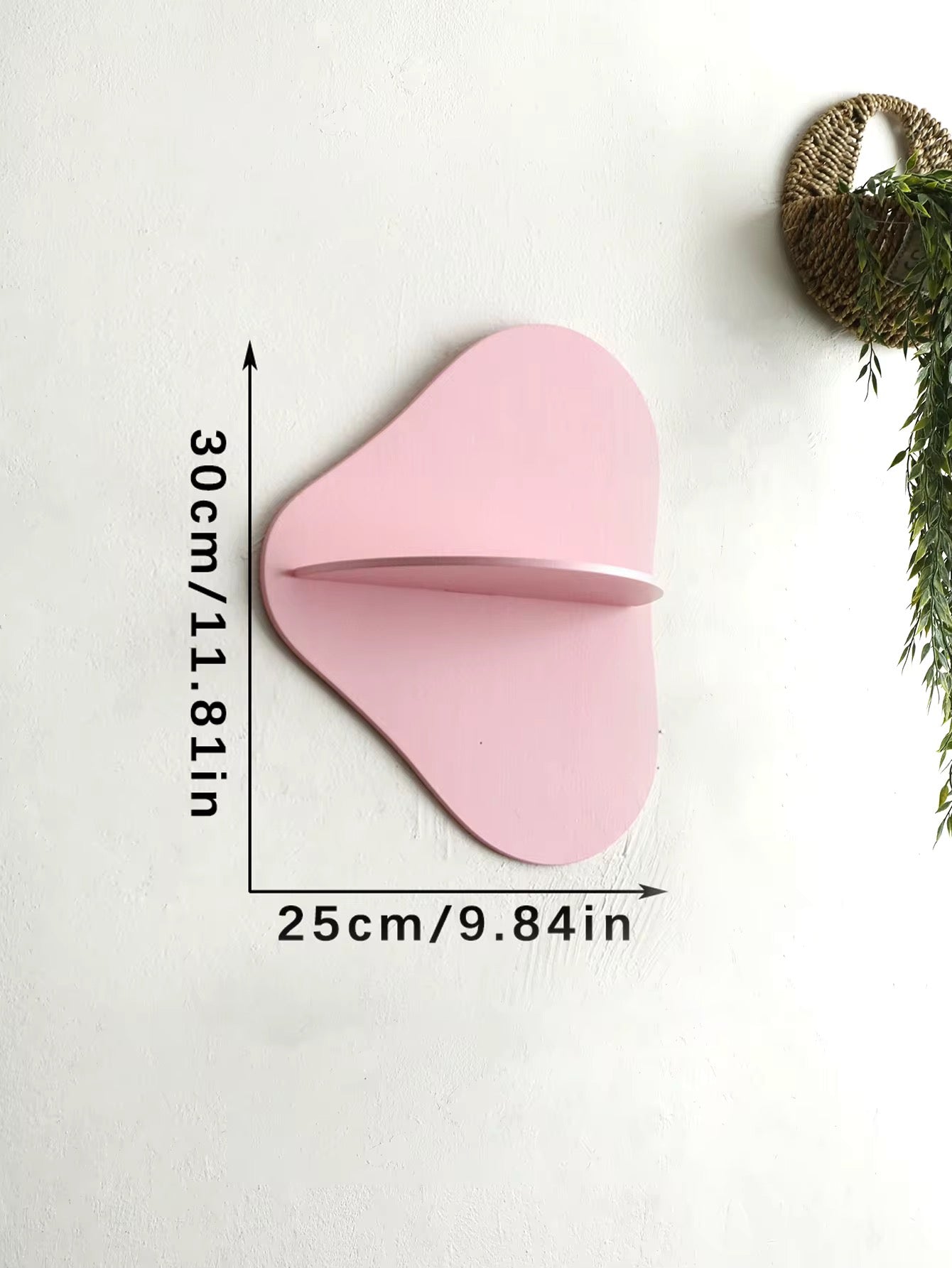 Wooden Floating Wall Shelf Pink