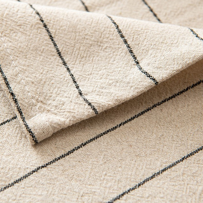 Nami Striped Cotton Linen Tablecloth Cover