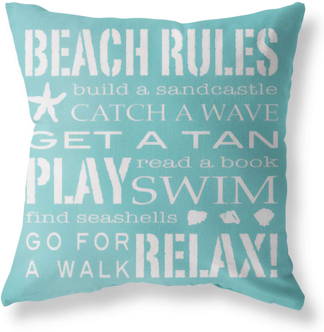 Beach Time Cushion Covers Beach Rules
