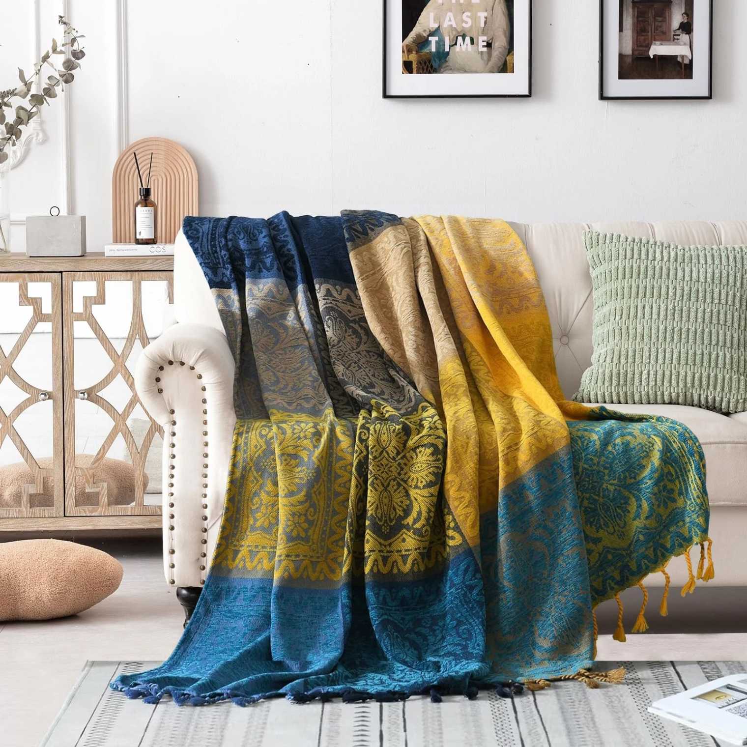 Decorative Sofa Cover with Tassels