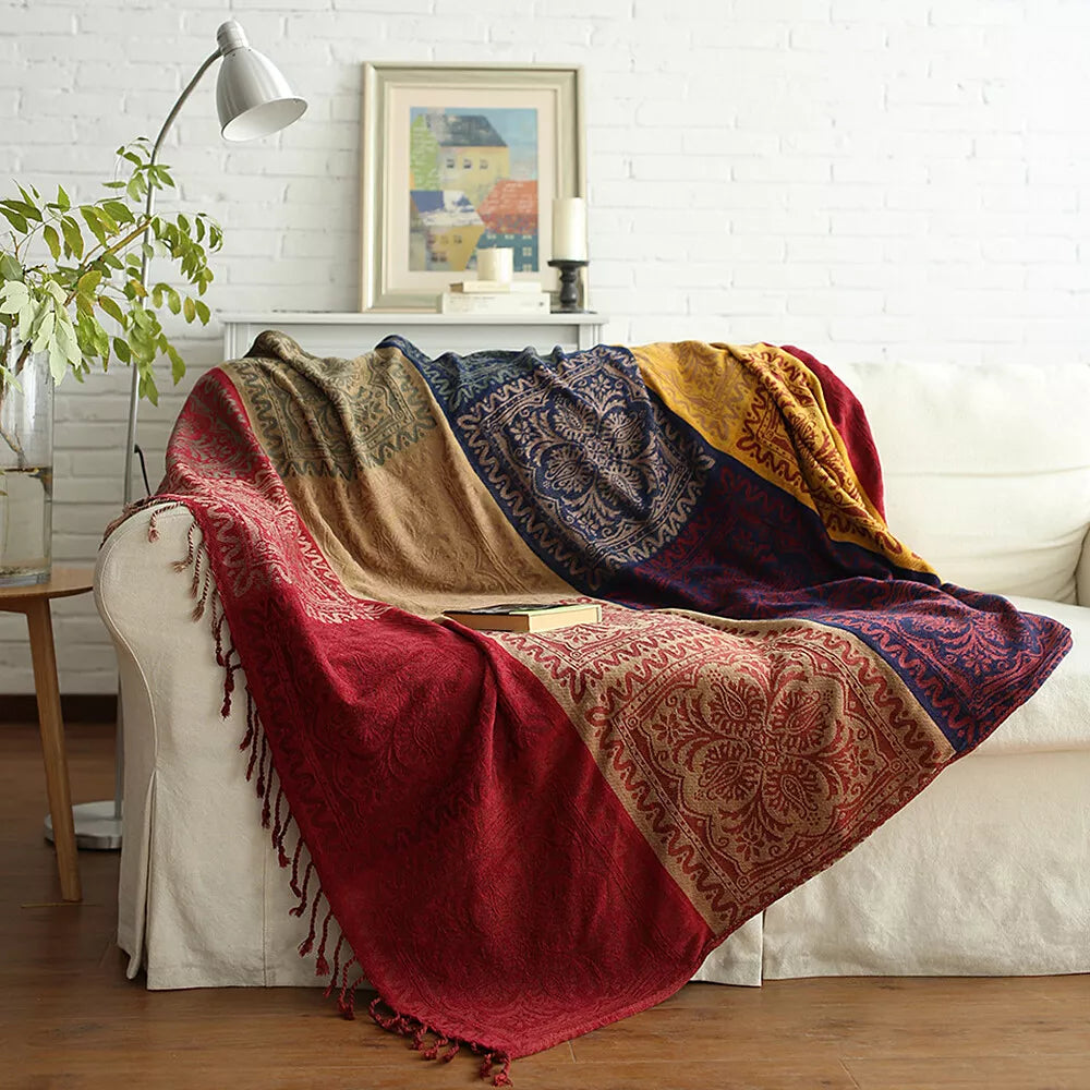 Decorative Sofa Cover with Tassels