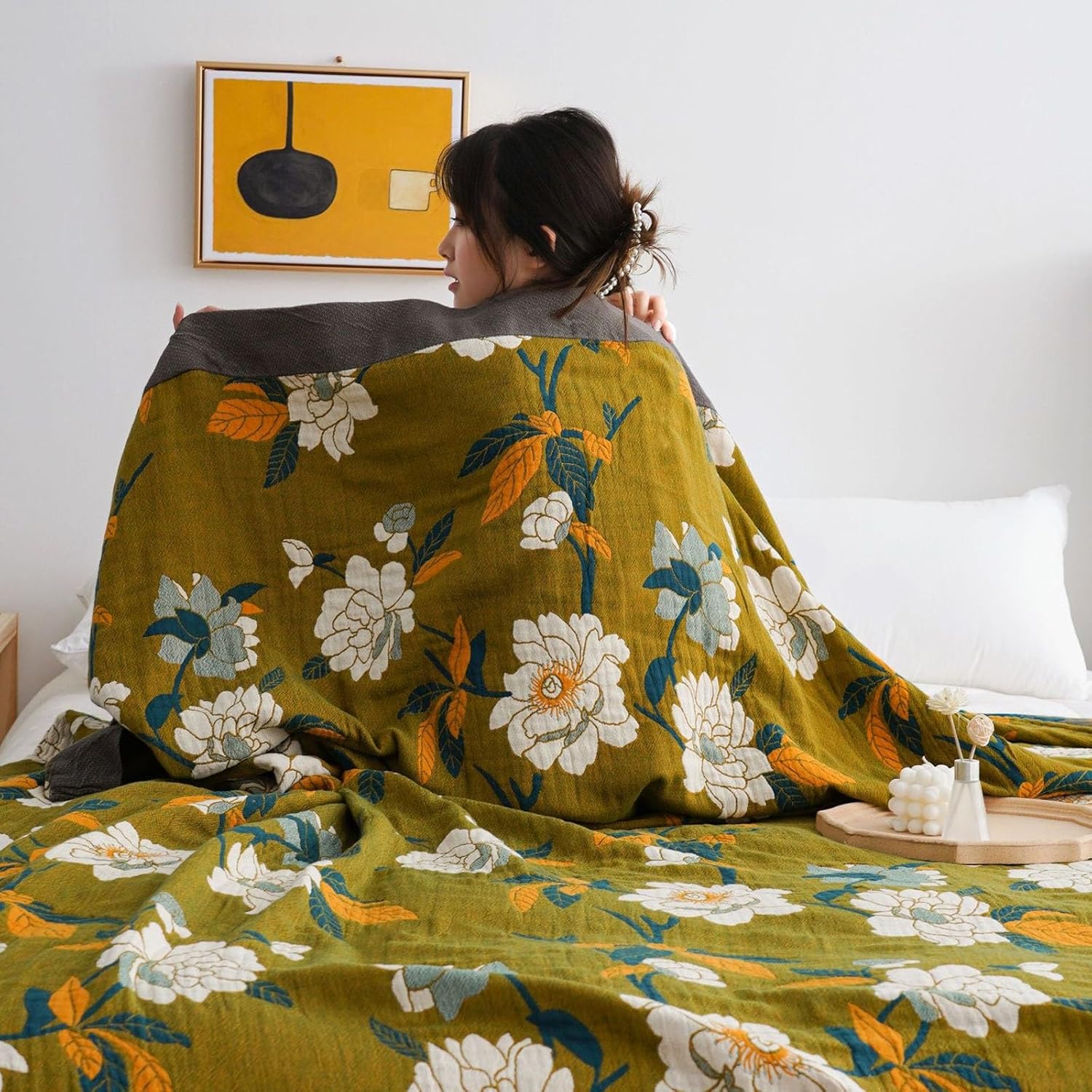 Olive Garden Printed Cotton Quilt