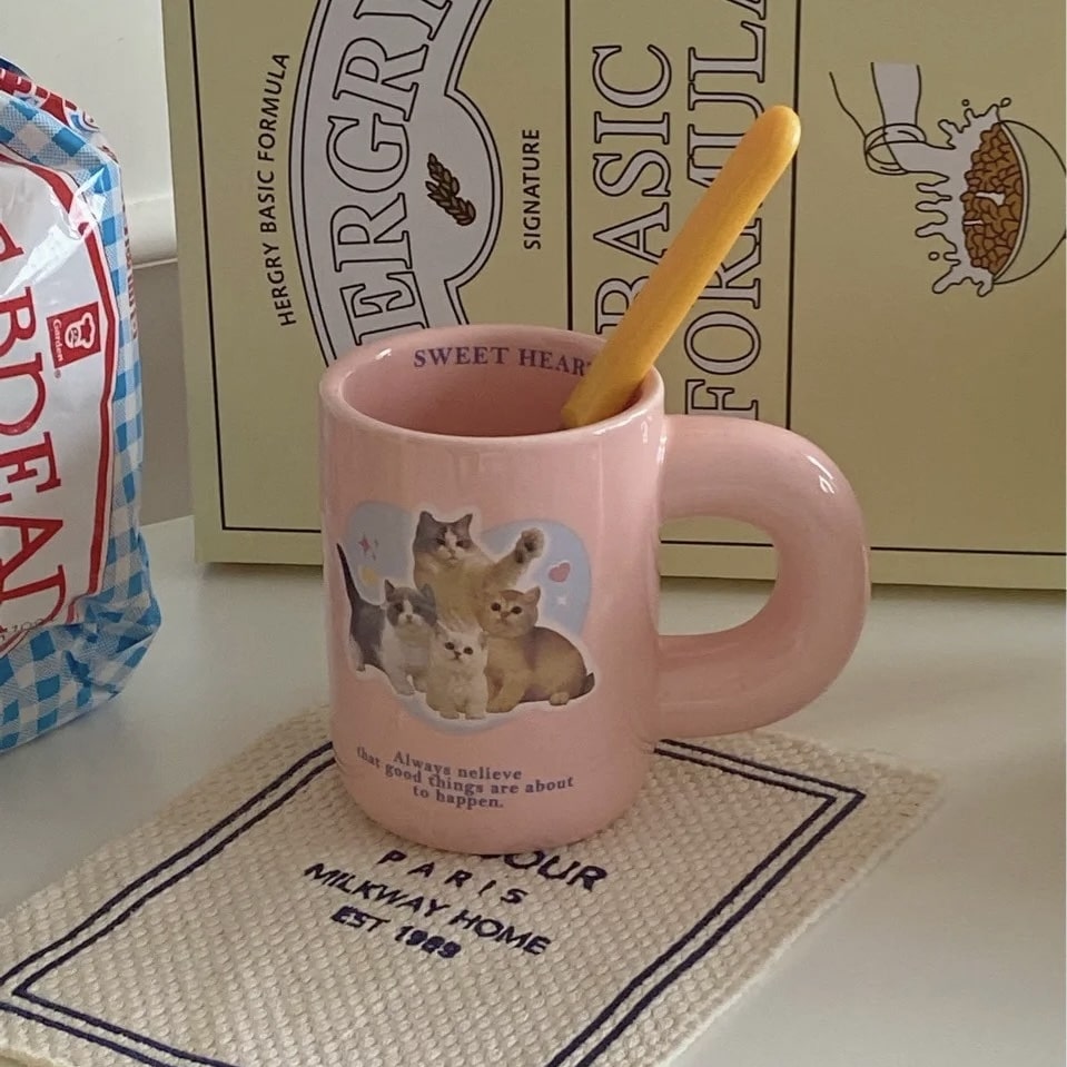 Pink Cute Kitten Mug