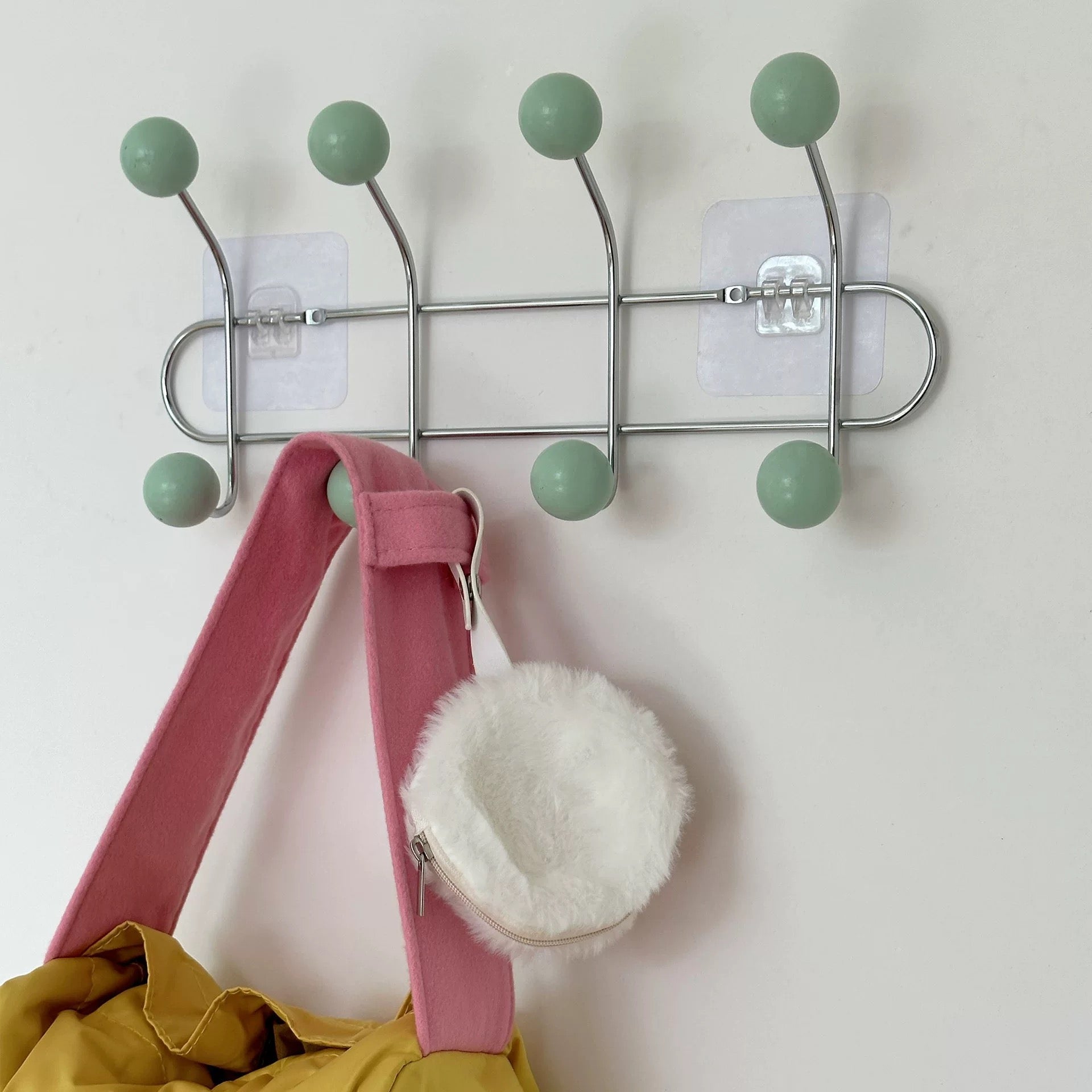 Retro Wall Mounted Coat Rack Green S: 33 x 15 cm (13 x 5.9 in)