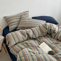 French Country Striped Duvet Cover Set