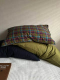 Multicolor Plaid Pillowcase