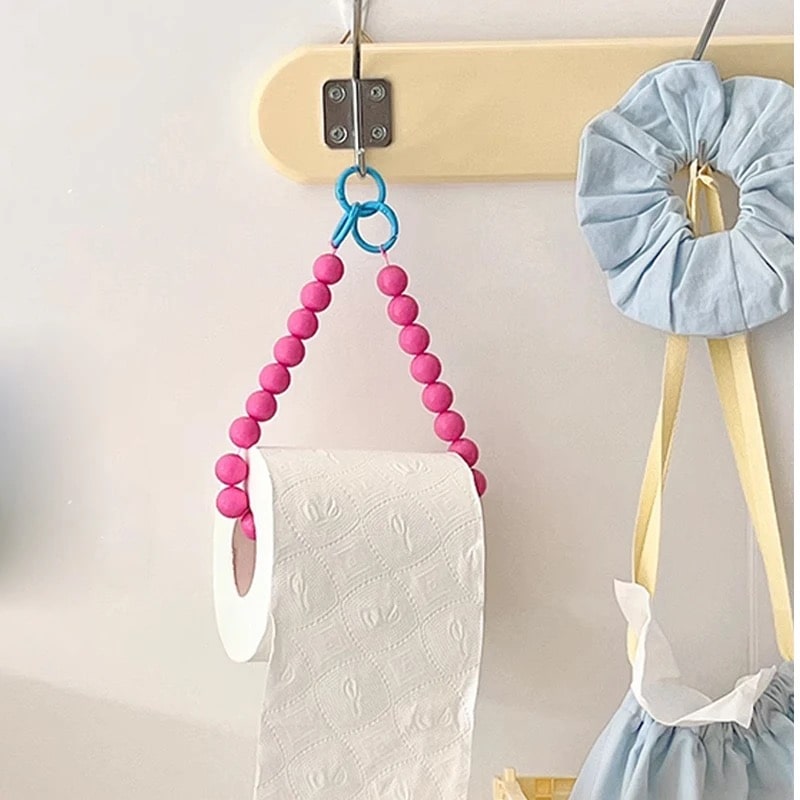 Pink Hanging Tissue Holder