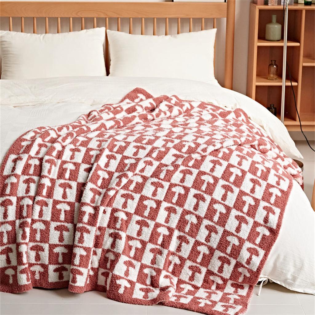 Mushroom Throw Blanket (Dusty Purple)
