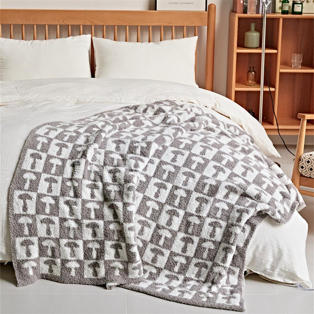 Mushroom Throw Blanket (Navy)