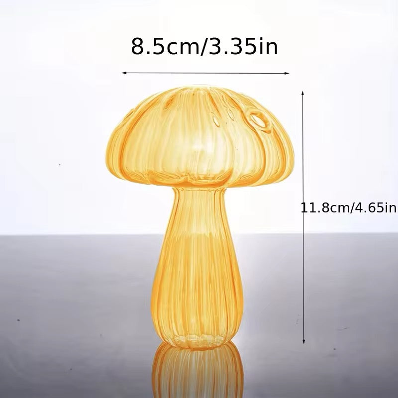 Glass Colorful Mushroom Vase D